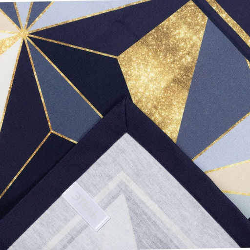 Цена за 2 шт. Дорожка на стол Этель «Геометрия» 30×70 см, 100% хлопок, саржа 190 г/м², синяя