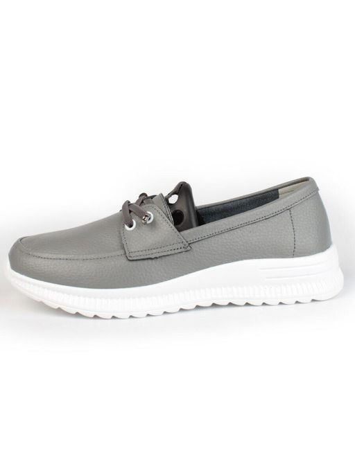 03-ZL-8861-1 DK. GRAY Полуботинки женские (натуральная кожа)