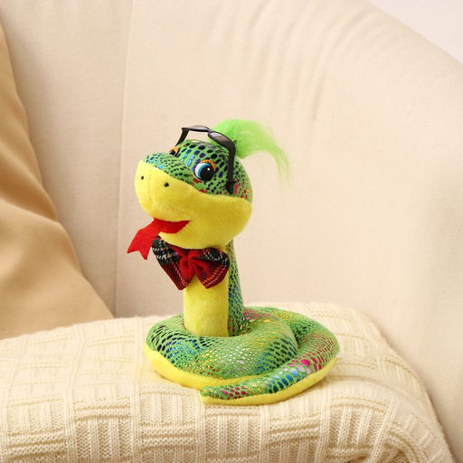 Мягкая игрушка Змея, в темных очках, 15 см, цвет зелёный - Simaland фото 2