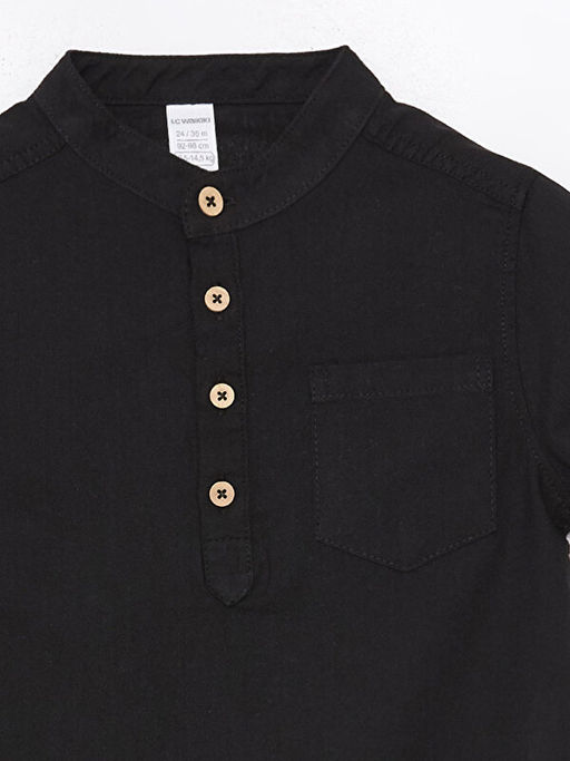 Hakim Yaka K?sa Kollu Basic Erkek ?ocuk G?mlek