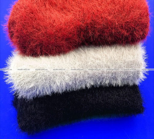 Цена за 10 пар. Термоноски женские ангора НОРКА ШЕРСТЬ высокие однотонные арт. 2781