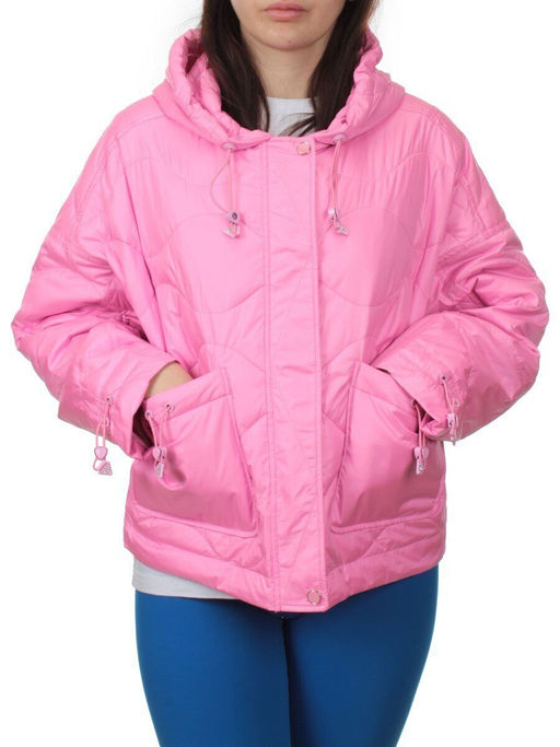 23-022 PINK Куртка оверсайз демисезонная женская (синтепон 100 гр.) - Fashion фото 3