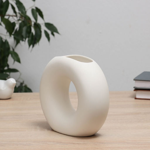 Ваза «Линд», 18×5.5×16 см, керамика, белая