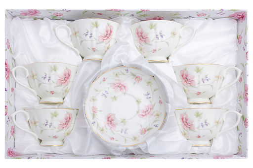 Чайн. набор 12 пр. 250 мл Диана чашка на ножке - Elan gallery фото 8