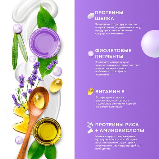 MYMUSE для волос бальзам 400мл Тонирующий бальзам для нейтрализации желтизны Питание и уход