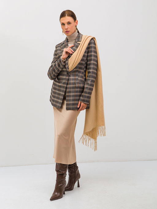 Большой теплый двусторонний палантин В СОСТАВЕ ШЕРСТЬ и КАШЕМИР - Tantino фото 2