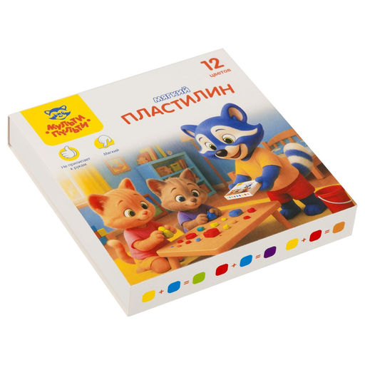 Пластилин Мульти-Пульти "Енот и друзья" 12цв. 120гр. (МП_06860)