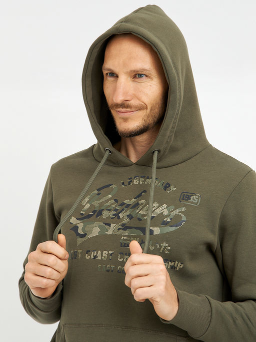 джемпер мужской с капюшоном и с принтом - Glenfield фото 7