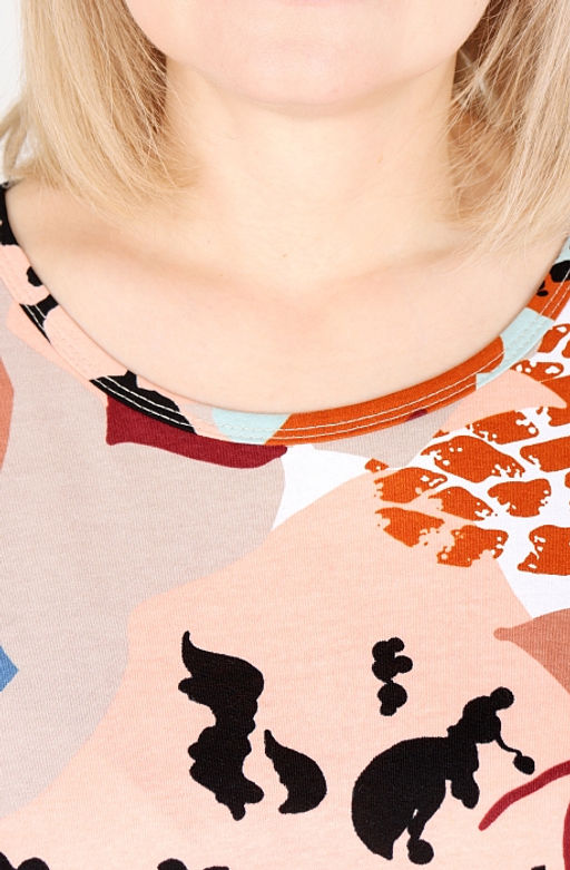 Платье Кассандра Х-483 (46-62) кулирка. Цвет в ассортименте - Лотос фото 4