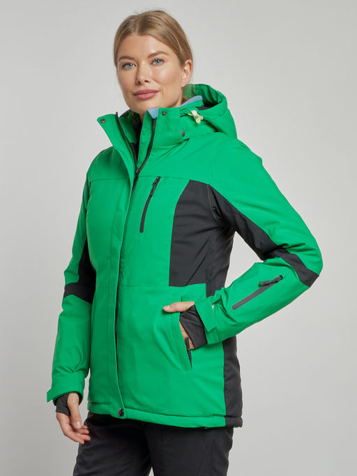 Горнолыжная куртка женская зимняя зеленого цвета 3105Z - Mtforce фото 3