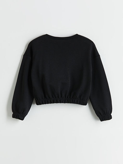 Bisiklet Yaka K?z ?ocuk Sweatshirt