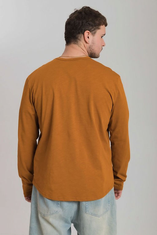 Лонгслив с круглым вырезом М126007к коричневый - Елена фото 5