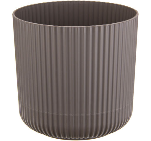 Кашпо Вельвет 2,5л d160мм белый ротанг с поддоном (уп.16) - М-пластика фото 2