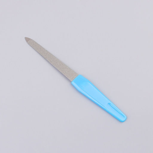 Цена за 8 шт. Пилка металлическая для ногтей, 15 см, в чехле, МИКС