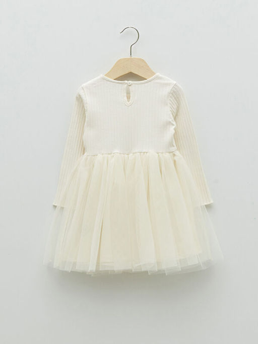 Bisiklet Yaka Uzun Kollu Basic K?z Bebek Elbise - Waikiki фото 2