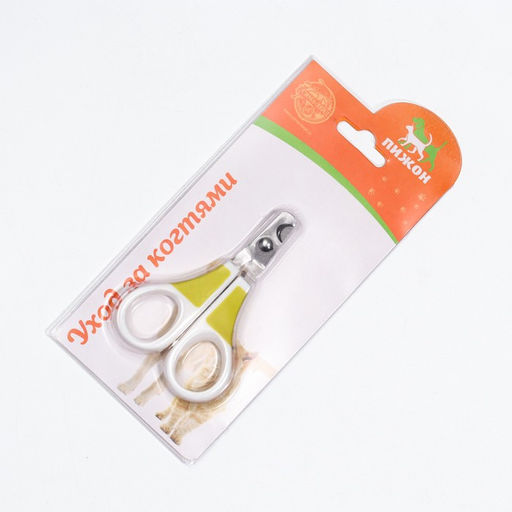 Ножницы-когтерезы изогнутые, отверстие 7 мм, белые с зелёным - Пижон фото 6