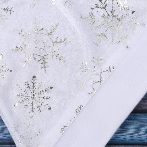 Колпак новогодний Белый со снежинками 28х38 см, белый - Зимнее волшебство фото 6