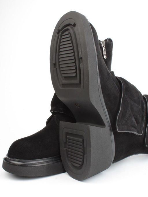 04-M3-HSM711 BLACK Ботинки зимние женские (натуральная замша, натуральный мех) - Фабричный китай фото 14