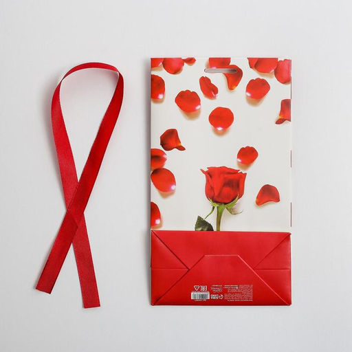 Пакет подарочный с лентой От всего сердца, 13 23 7 см - Дарите счастье фото 5