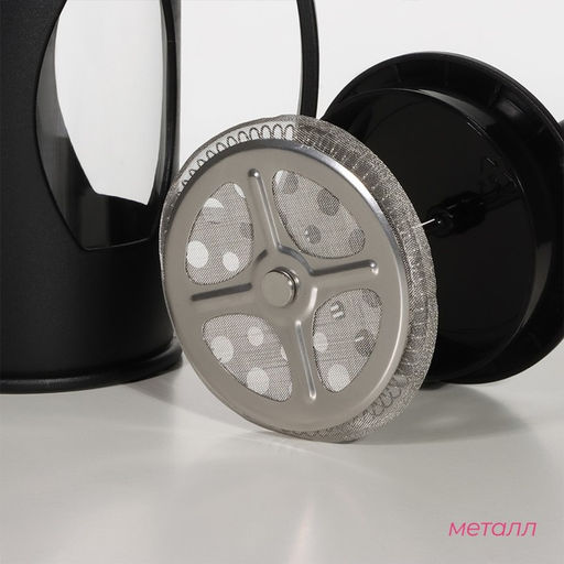 Заварочный чайник френч-пресс Доляна «Оливер», 600 мл, стекло, чёрный