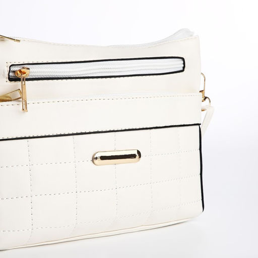 Сумка кросс-боди на молнии, цвет молочный - Simaland фото 4