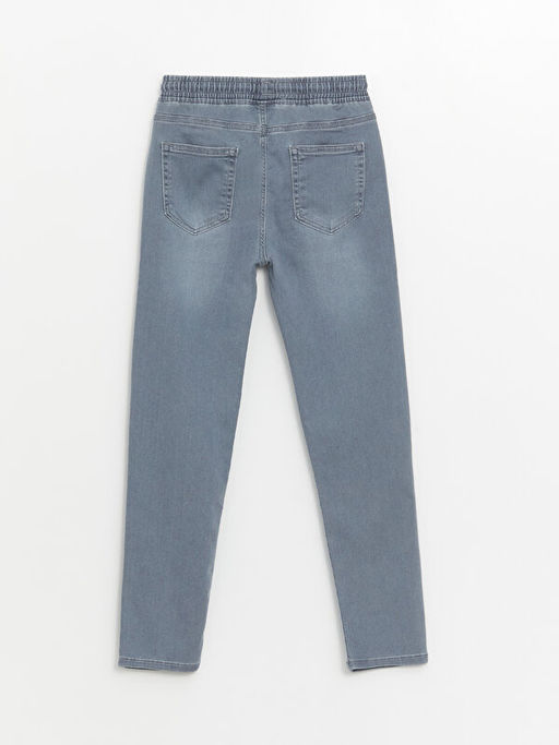 Beli Lastikli Slim Fit Erkek ?ocuk Jean Pantolon