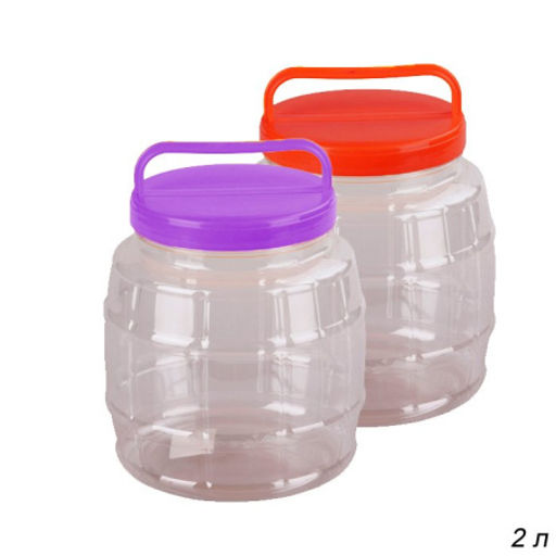 Бидон 2 л Бочонок / М688 /уп.12/ с крышкой - Галеонтрейд фото 2