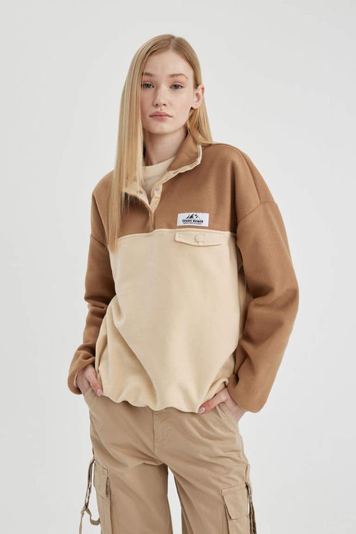 Флисовый свитшот свободного кроя Cool