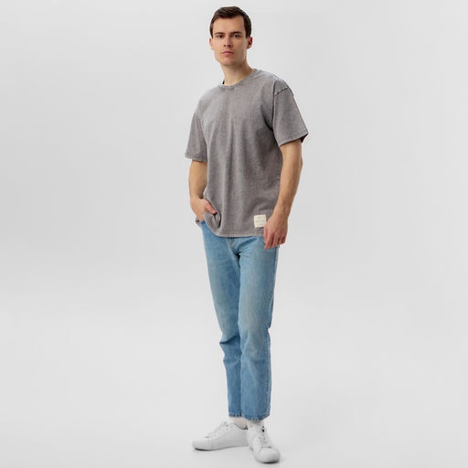 Футболка мужская MIST из вареного хлопка, серый, р-р L