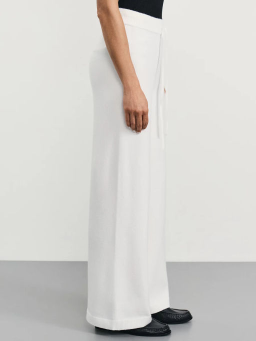 Широкие трикотажные брюки из вискозы / Zarina фото 3