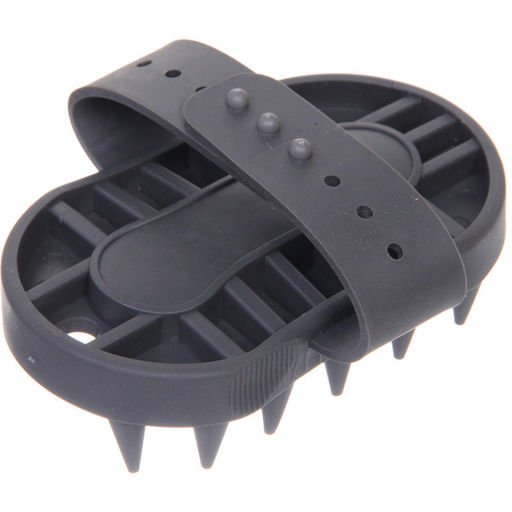 Щетка силиконовая для мытья и вычесывания животных "ПРЕМИУМ - МОЙ БРО", цвет серый, 6.6*12.5см