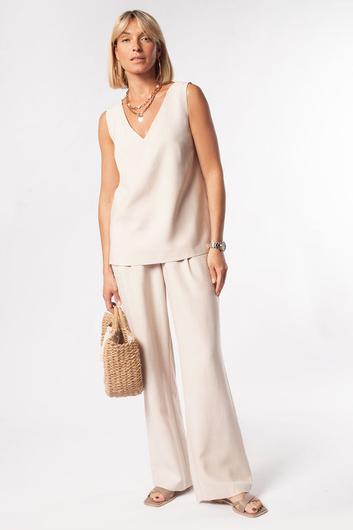 VILATTE / Брюки палаццо из лиоцелла  фото 3