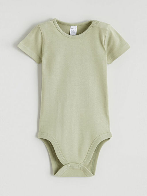 Bisiklet Yaka K?sa Kollu K?z Bebek ??t??tl? Body