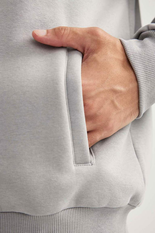 Кардиган оверсайз с воротником-поло и мягкой пушистой изнанкой - Defacto фото 6