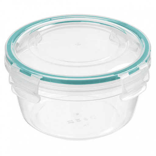 Контейнер для продуктов герметичный круглый 0,5л с замками (бесцветный) 221161318/02