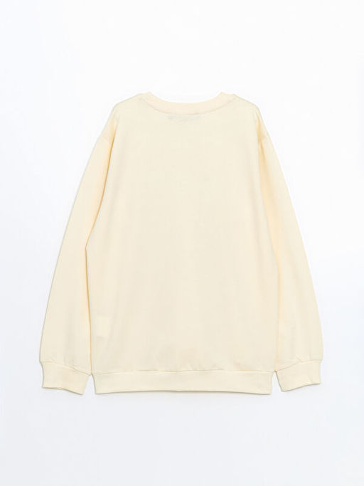 Bisiklet Yaka Bask?l? K?z ?ocuk Sweatshirt - Waikiki фото 3