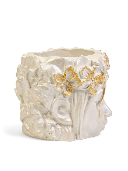 Декоративное кашпо для цветов Вера, 300 мл, 11?11?10 см, гипс, белое - Хорошие сувениры фото 2