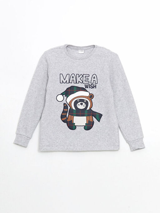 Bisiklet Yaka Polar Erkek ?ocuk Pijama Tak?m?