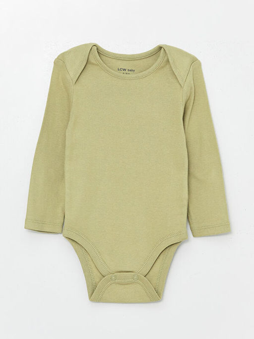 Bisiklet Yaka Uzun Kollu Erkek Bebek ??t??tl? Bodysuit 3l?