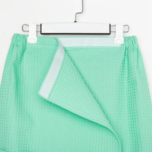 Полотенце банное Этель Парео с карманом 80*140 см. цв.нежный лайм, 100% хл, вафля 240 г/м2  фото 8