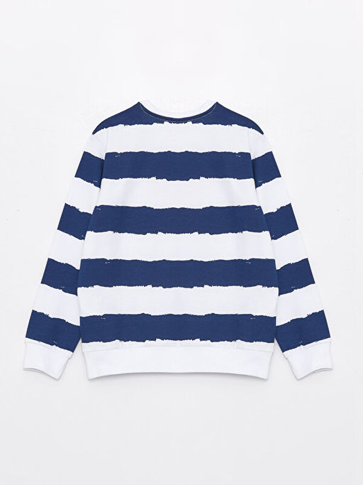 Bisiklet Yaka Bask?l? Uzun Kollu Erkek ?ocuk Sweatshirt - Waikiki фото 2