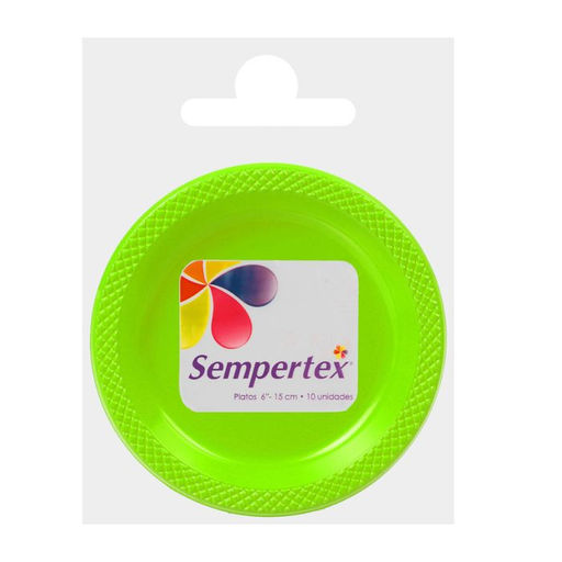 Тарелки пластиковые 15 см "Делюкс" Лайм (набор 10 шт)