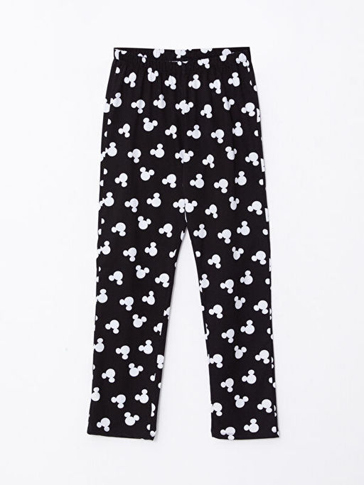 G?mlek Yaka Mickey Mouse Desenli Uzun Kollu K?z ?ocuk Pijama Tak?m? - Waikiki фото 3