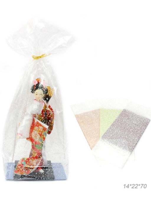 Цена за 12 шт. Пакет с ж/дном белый рисунок №3 14х22х70 / ПЖД0021 /уп 12/