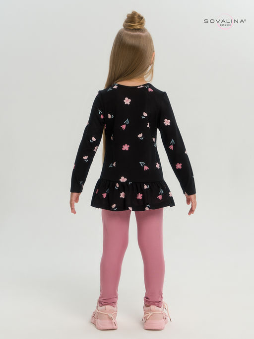 Костюм Алиса тюльпаны на черном-сухая роза - Sovalina фото 29