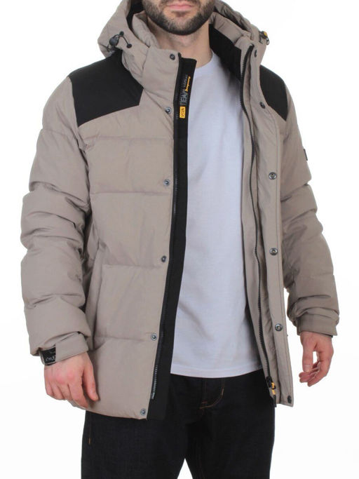D6263 GRAY/BEIGE Куртка мужская зимняя (200 гр. холлофайбер)
