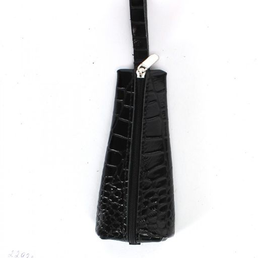 Футляр для ключей Croco-кл-505 (на молнии) натуральная кожа черный крокодил (200) 229824