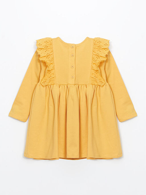 Bisiklet Yaka F?rf?r Detayl? Uzun Kollu K?z Bebek Elbise - Waikiki фото 2