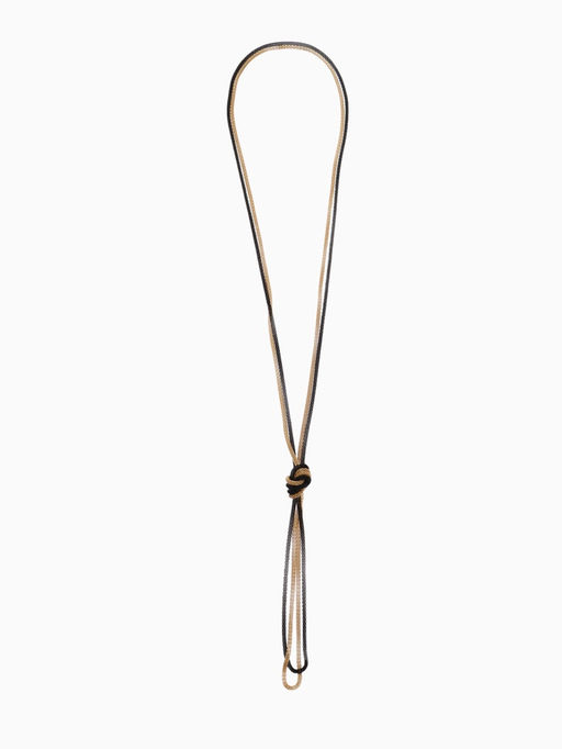 Бусы 2 нити Трансформер (несколько способов носки), цвет чёрно-золотой, 118 см