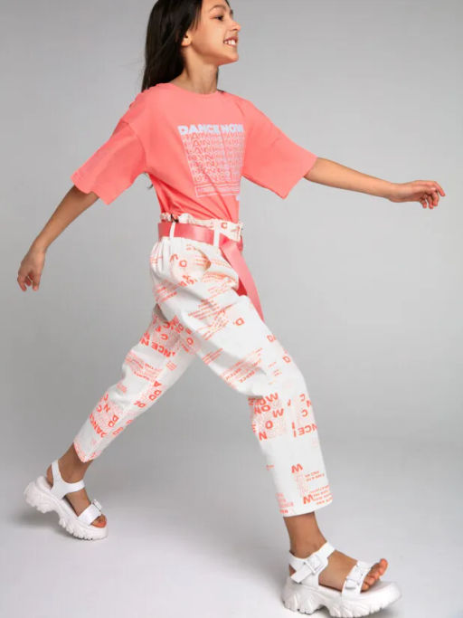 PlayToday / Брюки текстильные джинсовые для девочек  фото 2